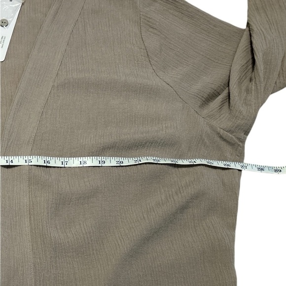 Soft Surroundings NWT Oceo Gauze Cover Up Button Taupe Cardigan Duster Resort 2X - Picture 7 of 12